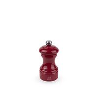 Peugeot - Bistro 10 cm Salt Mill - Classic Salt Grinder - Made with PEFC Certified Wood - Lifetime Guaranteed Mechanism - Made in France - Bistrorama - Red Colour