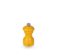Peugeot - Bistro 10 cm Salt Mill - Classic Salt Grinder - Made with PEFC Certified Wood - Lifetime Guaranteed Mechanism - Made in France - Bistrorama - Saffron Yellow Lacquered Colour