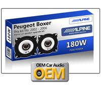 Peugeot Boxer Front Dash speakers Alpine 10cm 4" car speaker kit 180W Max power