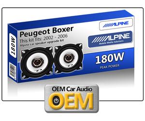 Peugeot Boxer Front Dash speakers Alpine 10cm 4" car speaker kit 180W Max power