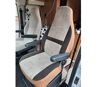 Peugeot Boxer Motorhome Seat Covers, Year - 2018, Daphane in stone beige MH-1014