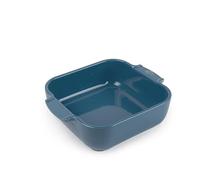 PEUGEOT - Square Ceramic Baking Dish - 21 cm (including handles) x 16.3 cm x 5.4 cm - Capacity: 1.1 L - 10 Year Guarantee - Made In France - Light Blue Colour