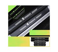 (PEUGEOT) Car Door Sill Sticker Luminous Leather Texture
