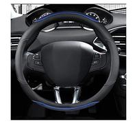 Peugeot Car Steering Wheel Cover - Carbon Fibre & Leather, Shift Paddle Shifter - Compatible with Peugeot 208 (2012-2018), 308 (2014-2021), 2008 (2013-2018)