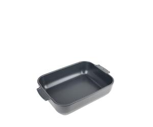 Peugeot - Ceramics Rectangular Baking Dish - Traditional Rectangular Oven Dish with Handles, Slate Grey, 32 cm