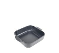 Peugeot - Ceramics Square Baking Dish - Traditional Ceramic Square Oven Dish with Handles, Slate Grey, 28 cm Square