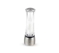 PEUGEOT - Daman u'Select 21 cm Salt Mill - 6 Predefined Grind Settings - Powdered Salt Innovation, Zirlion Mechanism - Stainless Steel and Acrylic - Made in France