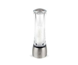 Peugeot - Daman u'Select Manual Salt Mill - Adjustable Grinder - Acrylic & Stainless Steel 21 cm