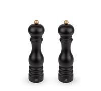 PEUGEOT - Duo Paris - Pepper Mill + Salt Mill 22 cm - Classic Adjustment - PEFC-Labelled Revalorised Wood - Made in France - Chocolate Colour
