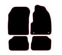 Peugeot e208 & e2008 2020+ Onwards Car Mats UK-Made Tailored Fit Carpet Floor Mats Full Coverage Compatible Accessory Red Trim