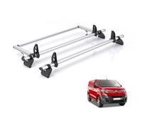 Peugeot Expert Roof Rack Fits 2016+ Compact Models 2 Bars + Roller Rhino Kammpro