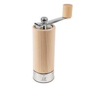 PEUGEOT - Isen u'Select 18 cm Salt Mill - 6 Predefined Grind Settings - Powdered Salt Innovation, Zirlion Mechanism - Natural PEFC-Certified Beechwood and Stainless Steel - Made in France