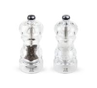 Peugeot - Nancy Manual Salt & Pepper Mill Set - Adjustable Grinders - Acrylic, Clear, 12 cm