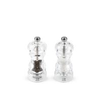 Peugeot Nancy Salt & Pepper Mill Set 12cm Clear Acrylic Finish