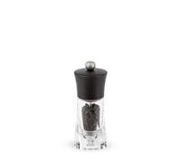 Peugeot - Oleron Manual Pepper Mill - Adjustable Grinder - Acrylic & Beechwood, Clear & Chocolate, 14 cm