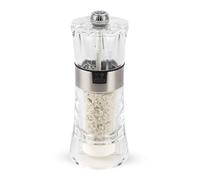 PEUGEOT - Oslo 14 cm Salt Mill - Classic Grind System - Zirlion Mechanism for Celtic Salt in Zirconia - Powdered Salt Innovation - Acrylic and Stainless Steel - Made in France
