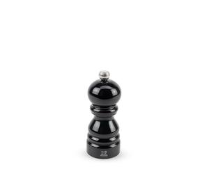 PEUGEOT - Paris 12 cm Pepper Mill - Classic Grind System - Made With PEFC Certified Wood - Lifetime Guaranteed Mechanism - Made In France - Black Lacquer Colour