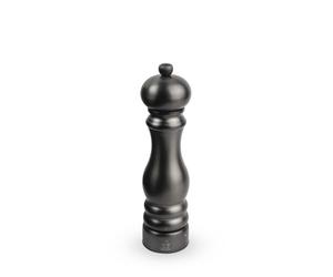 PEUGEOT - Paris Chef u'Select 22 cm Pepper Mill + Pepper Included - Made of Stainless Steel - 6 Predefined Grind Settings - Made in France - Carbon Colour
