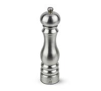 PEUGEOT - Paris Chef u'Select 22 cm Salt Mill + Rock Salt Included - Made of Stainless Steel - 6 Predefined Grind Settings - Made in France - Stainless Steel Colour