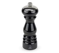 Peugeot - Paris Icone Manual Pepper Mill - Adjustable Grinder - Beechwood, Gloss Black, 18 cm