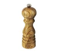 Peugeot - Paris Manual Salt Mill - Adjustable Grinder - Olive Wood, Olive, 18 cm