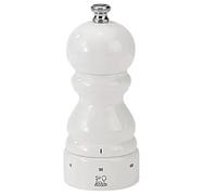 PEUGEOT - Paris u'Select 12 cm Pepper Mill - 6 Predefined Grind Settings - Made With PEFC Certified Wood - Made In France - White Laquered Colour
