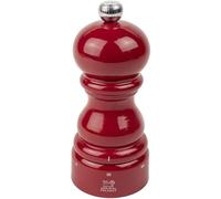 PEUGEOT - Paris u'Select 12 cm Salt Mill - 6 Predefined Grind Settings - Made with PEFC Certified Wood - Made in France - Glossy Passion Red Colour