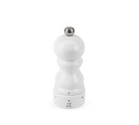 PEUGEOT - Paris u'Select 12 cm Salt Mill - 6 Predefined Salt Grinder Settings - Powdered Salt Innovation, Zirlion Mechanism - PEFC-Certified Wood - Made in France - Glossy White Finish