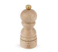 PEUGEOT - Paris u'Select 12 cm Salt Mill + Rock Salt Included - 6 Predefined Grind Settings - Made with PEFC Certified Wood - Made in France - Natural Colour