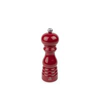 PEUGEOT - Paris u'Select 18 cm Pepper Mill + Pepper Included - 6 Predefined Grind Settings - Made With PEFC Certified Wood - Made In France - Glossy Passion Red Colour