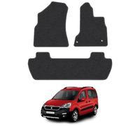 Peugeot Partner Teepee (2008-2018) Van Mats Accessories Tailored Fit Carpet Car Floor Mats Non Slip Black Trim Compatible Accessory Anti Slip Full Coverage Durable Granulated Backing Hand-Finished