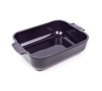 PEUGEOT - Rectangular Ceramic Baking Dish - 25 cm (including handles) x 15.5 cm x 5.5 cm - Capacity: 1.4 L - 2-3 Servings - 10 Year Guarantee - Made In France - Eggplant Colour