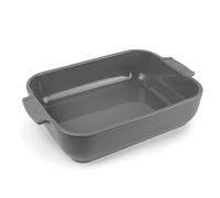PEUGEOT - Rectangular Ceramic Baking Dish - 32 cm x 21.7 cm x 7.2 cm - Capacity: 2.7 L - 4-5 Servings - 10 Year Guarantee - Made In France - Light Grey Colour