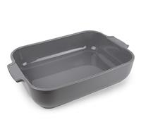 PEUGEOT - Rectangular Ceramic Baking Dish - 36 cm x 22 cm x 6.8 cm - Capacity: 3.8 L - 10 Year Guarantee - Made In France - Light Grey Colour