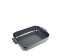 PEUGEOT - Rectangular Ceramic Baking Dish - 40 cm (including handles) x 25.7 cm x 7.5 cm - Capacity: 5.2 L - 8-10 Servings - 10 Year Guarantee - Made In France - Slate Grey Colour