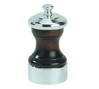 Peugeot Saveurs d'Epices Palace Silver Plated Pepper Mill, Wood, Brown, 7.20 x 5.20 x 10.00 cm