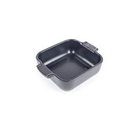 PEUGEOT - Square Ceramic Baking Dish - 18 cm (including handles) x 13 cm x 4.5 cm - Capacity: 0,66 L - 10 Year Guarantee - Made In France - Slate Grey Colour