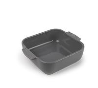 PEUGEOT - Square Ceramic Baking Dish - 21 cm (including handles) x 16.3 cm x 5.4 cm - Capacity: 1.1 L - 10 Year Guarantee - Made In France - Light Grey Colour