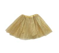Peuignao Gold Girls' Tutu Skirt - Fluffy Petticoat Glitter Tulle - Size 3-8 Years - Perfect for Ballet Dancing, Parties & More