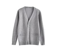 Peuignao Ladies Cardigan Womens Fine Knit Cardigans Knitted Long Sleeve V Neck Open Cardigan for Women Women's Oversized Slouchy Thin Fashionable Cardigan Jacket for Women Plus Size Grey L