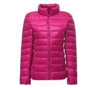 Peuignao Ladies Lightweight Puffer Jacket Women's Packable Down Jacket Quilted Coat Purple S