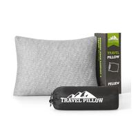 PEUJEW Shredded Memory Foam Pillow, Travel Size Pillow Camping Pillow Breathable and Soft, Ideal Car Backpacking Hiking Airplane
