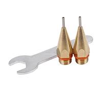 Peukerty 2Pcs 1Mm Diameter Hot Glue Nozzle 1.0X40Mm Copper Nozzle with Nozzle Wrench Interchangeable Nozzle Parts