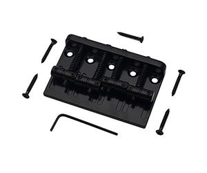 Peukerty 4 String Hardtail Guitar Bridge for Jazz Style, Black