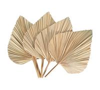 Peukerty 4Pcs Dried Palm Leaves Dried Palm Fans Dried Palm Spears Artificial Plants Palm Leaves Tropical Palm Leaves