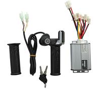 Peukerty Electric Motor Brushed Controller & Throttle Twist Grip 48V 1000W for Electric Scooter Bicycle Bike