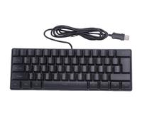 Peukerty Gaming Keyboard, 61 Multi Color RGB Illuminated LED Backlit Wired Gaming Keyboard, Waterproof Mini Keyboard