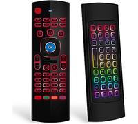 Peukerty Mouse for Android Tv Box, Mini Wireless Keyboard Remote Mouse Control with RGB Backlit MX3 Pro IR Learning