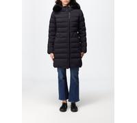 PEUTEREY Knee-Length Quilted Nylon Down Jacket with Shearling Hood - Size: 44 - female