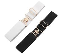 PEUTIER 1.5in Elastic Equestrian Belt With Surcingle Buckle - Comfortable Waist Belt for Horseback English Riding - Women's Horse Bit Sports Belt (2pcs)